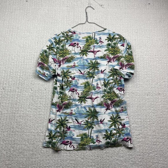 Only & Sons T-Shirt Mens M Tropical Flamingo Palm tree Hippie Summer Festival - Picture 10 of 14